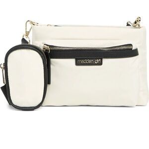 Madden Girl Nylon Crossbody Bag in Cream